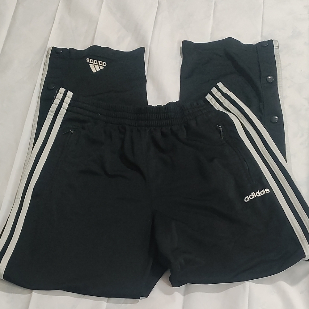 Adidas Black Sweatpants with‎ Signature Stripes